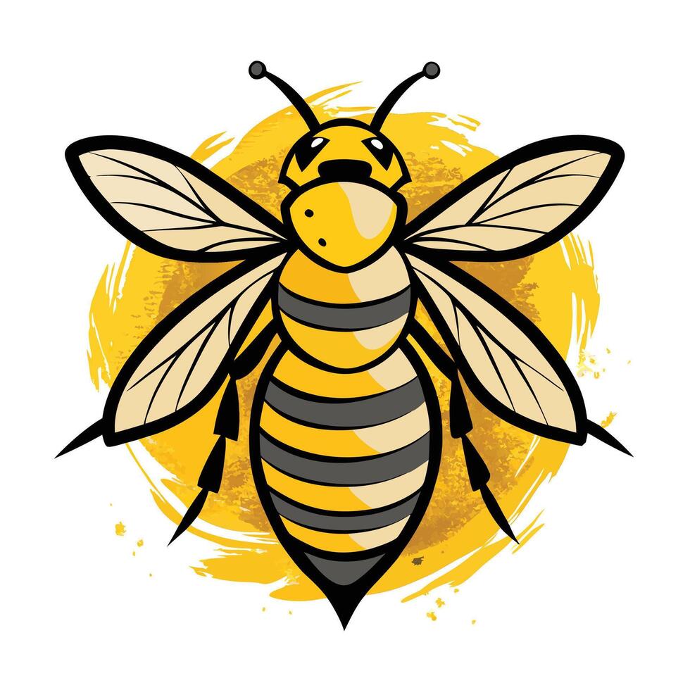 Happy Honeybee in a Child-Friendly Cartoon Style vector