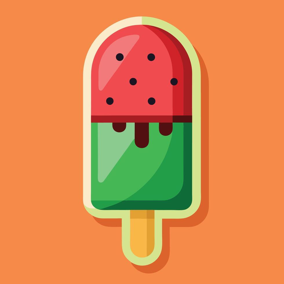 Watermelon ice cream design vector