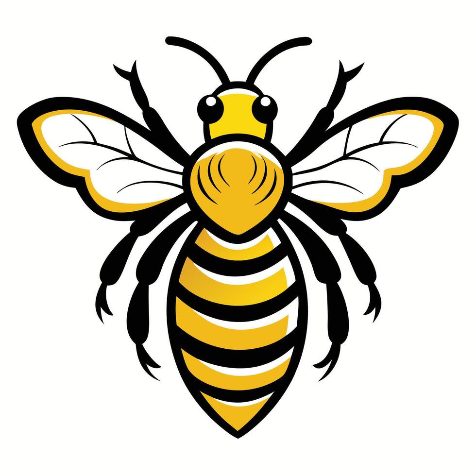 Fantasy-Inspired Bumblebee with Magical Glow vector
