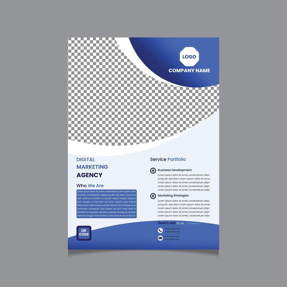 Custom business flyer template design vector