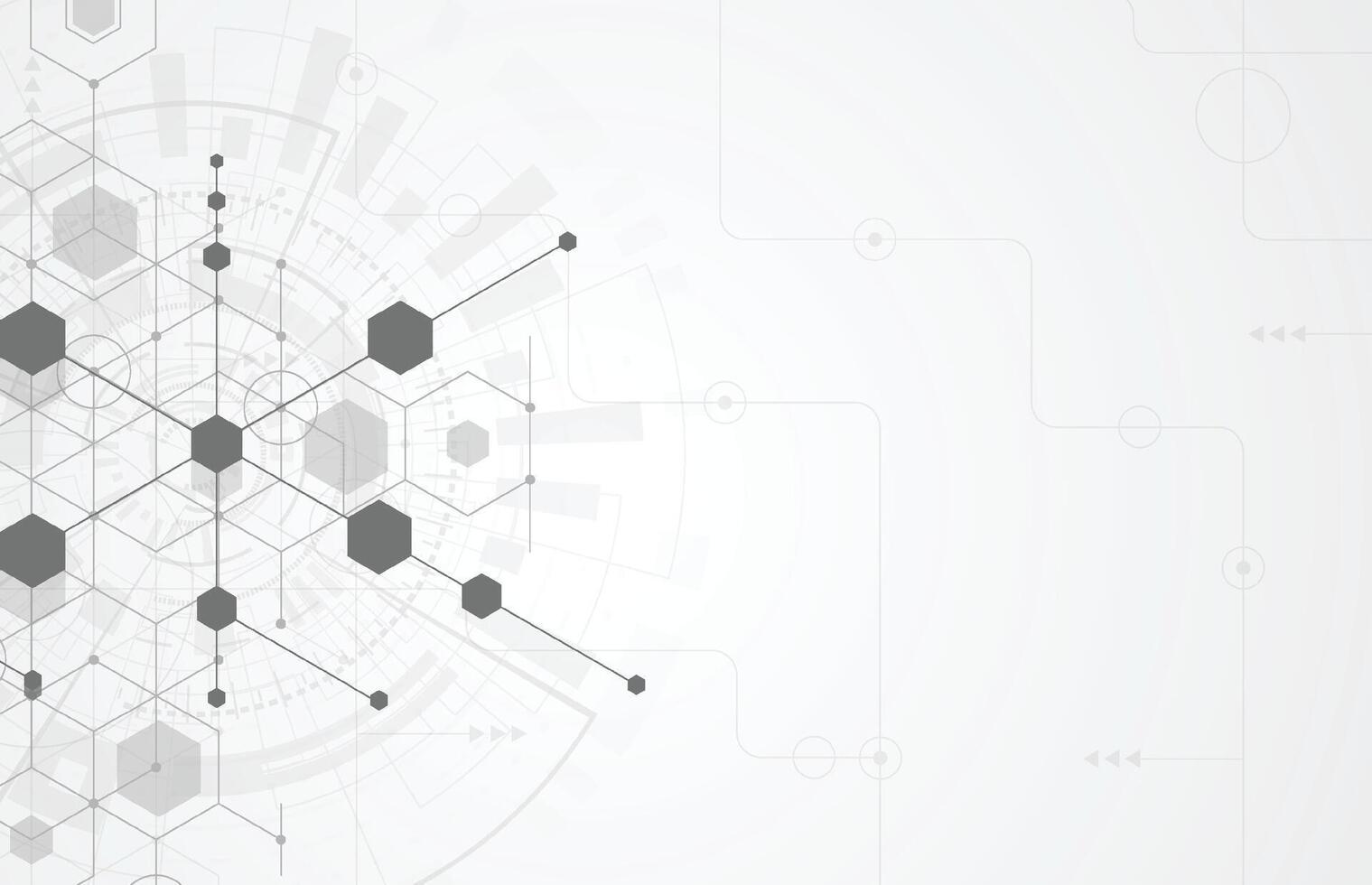 Abstract science template. Technology lines and dots connection background vector