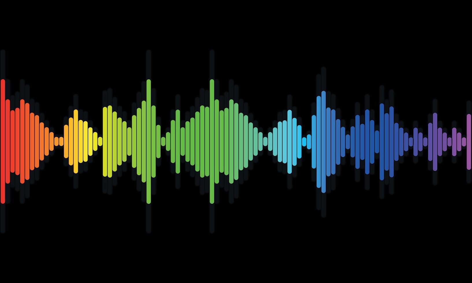 Colourful Graphic Equalizer, Music technology design concept, Stereo Sound vector