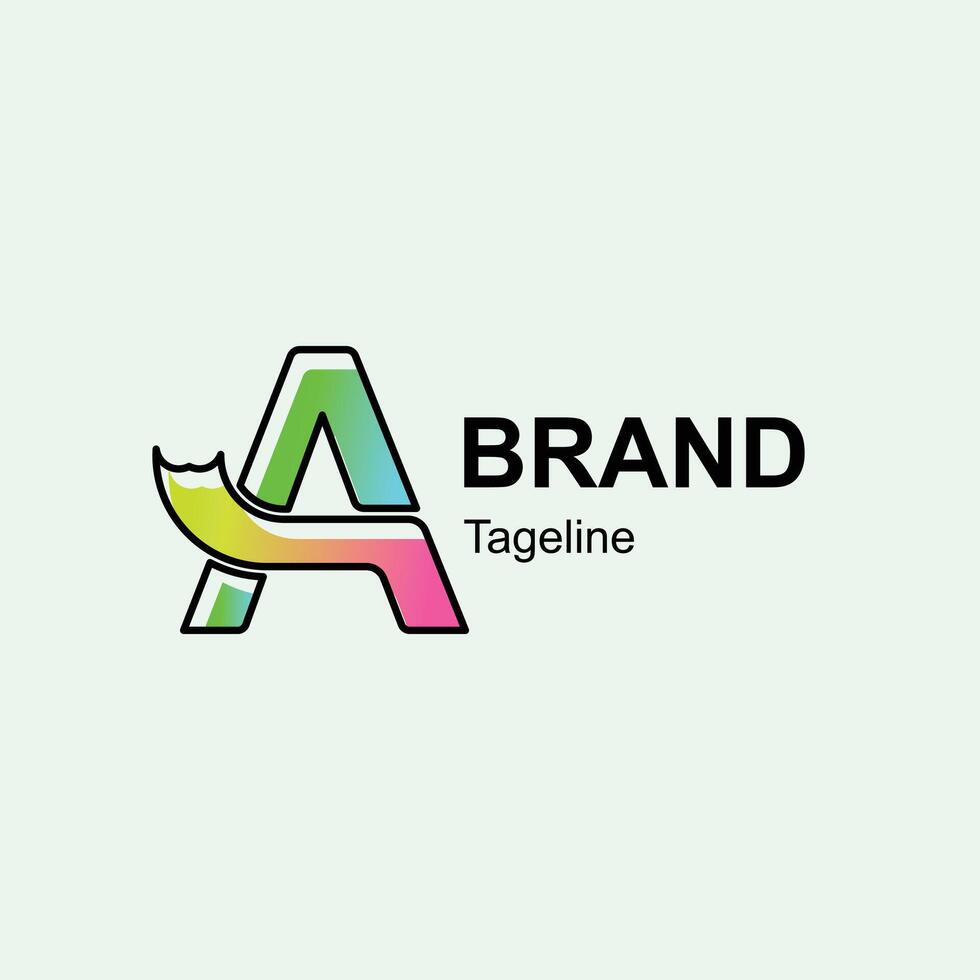 Modern Fun alphabet letters font logo design for company flag vector