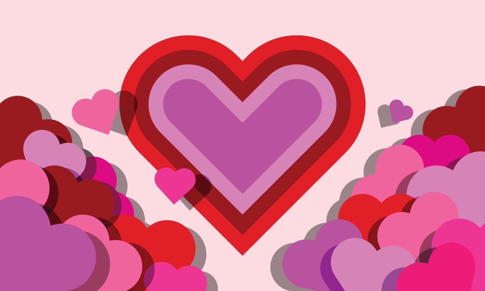 Valentine Love Background love cloud papper art vector