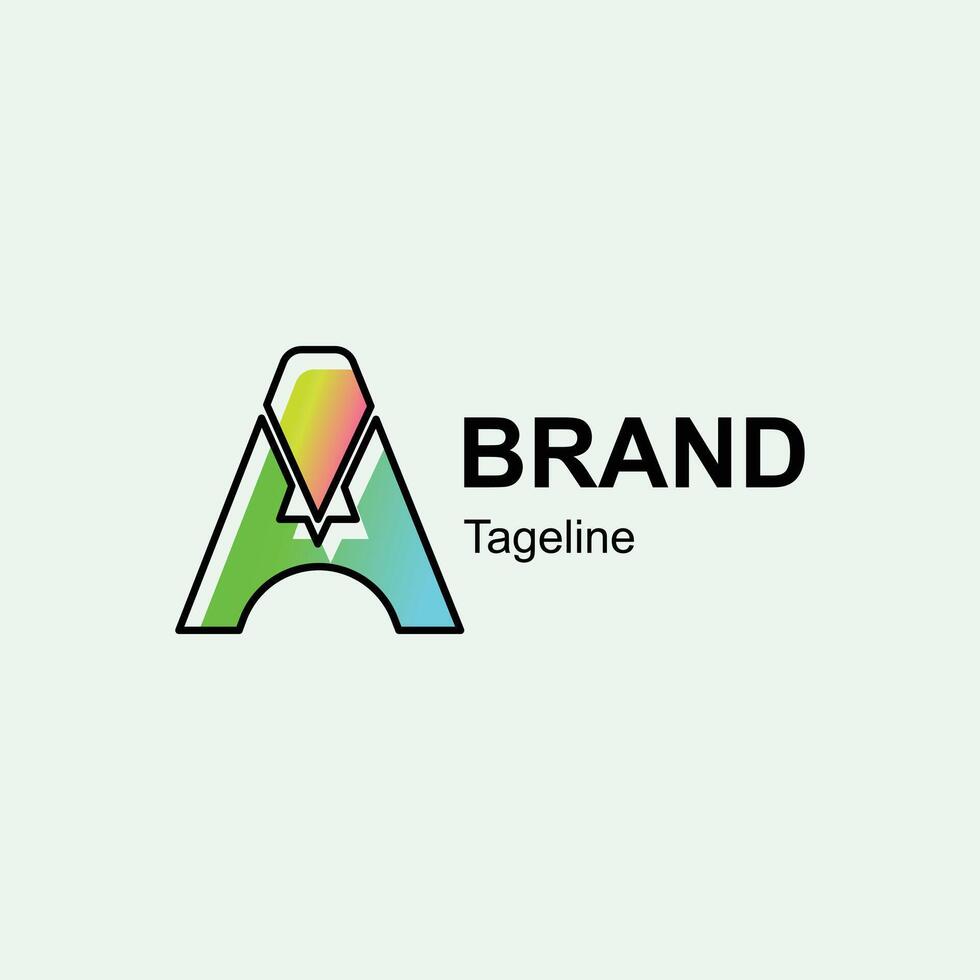 Modern Fun alphabet letters font logo design for company badge vector