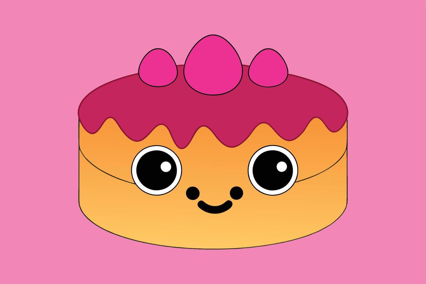 cream cake design and idea vector