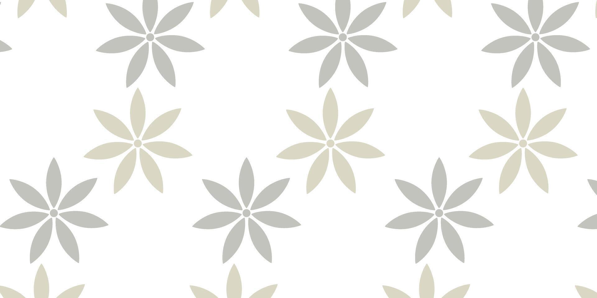 Minimalist floral pattern on white vector