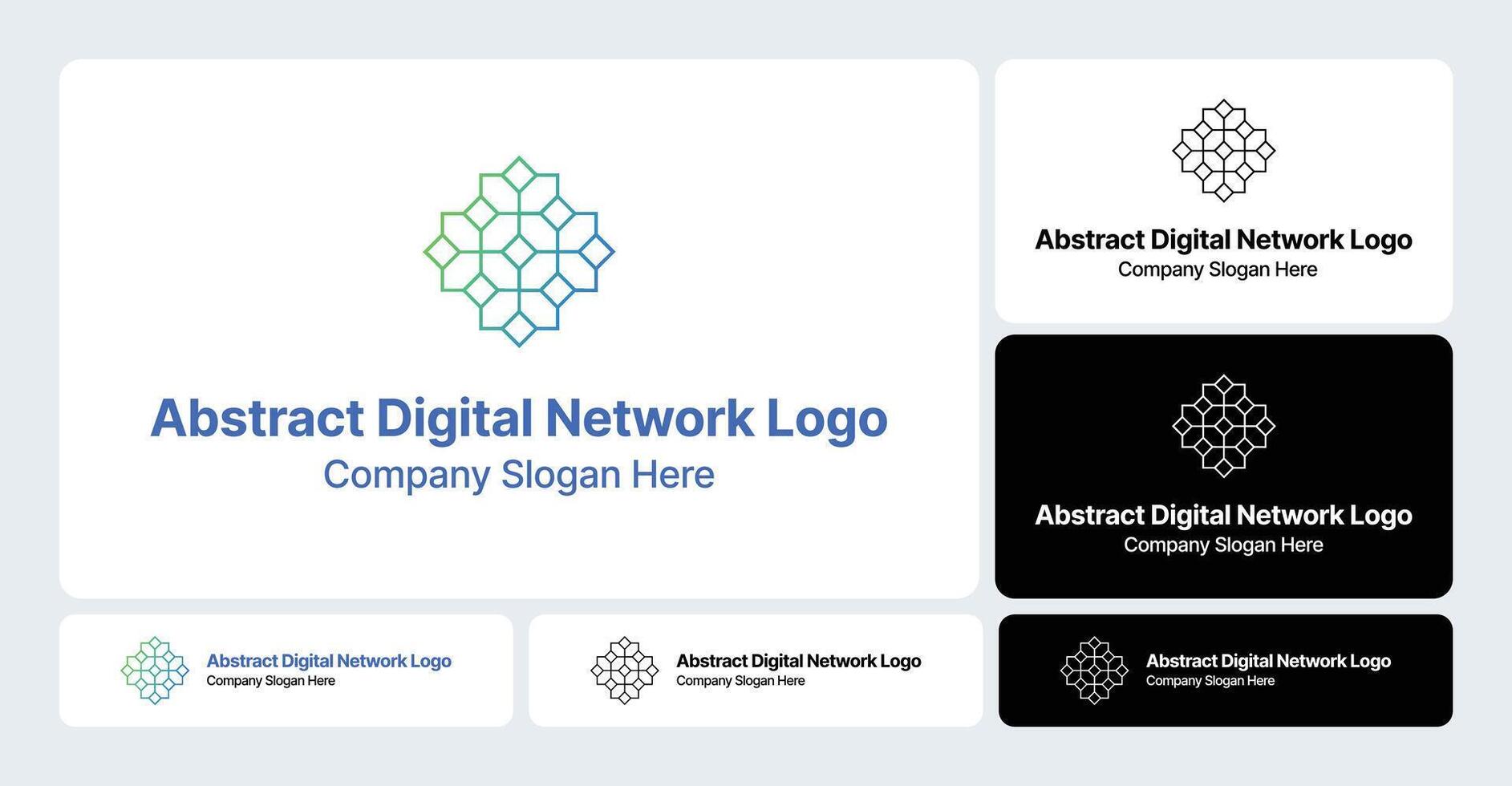 Abstract Digital Network Logo vector