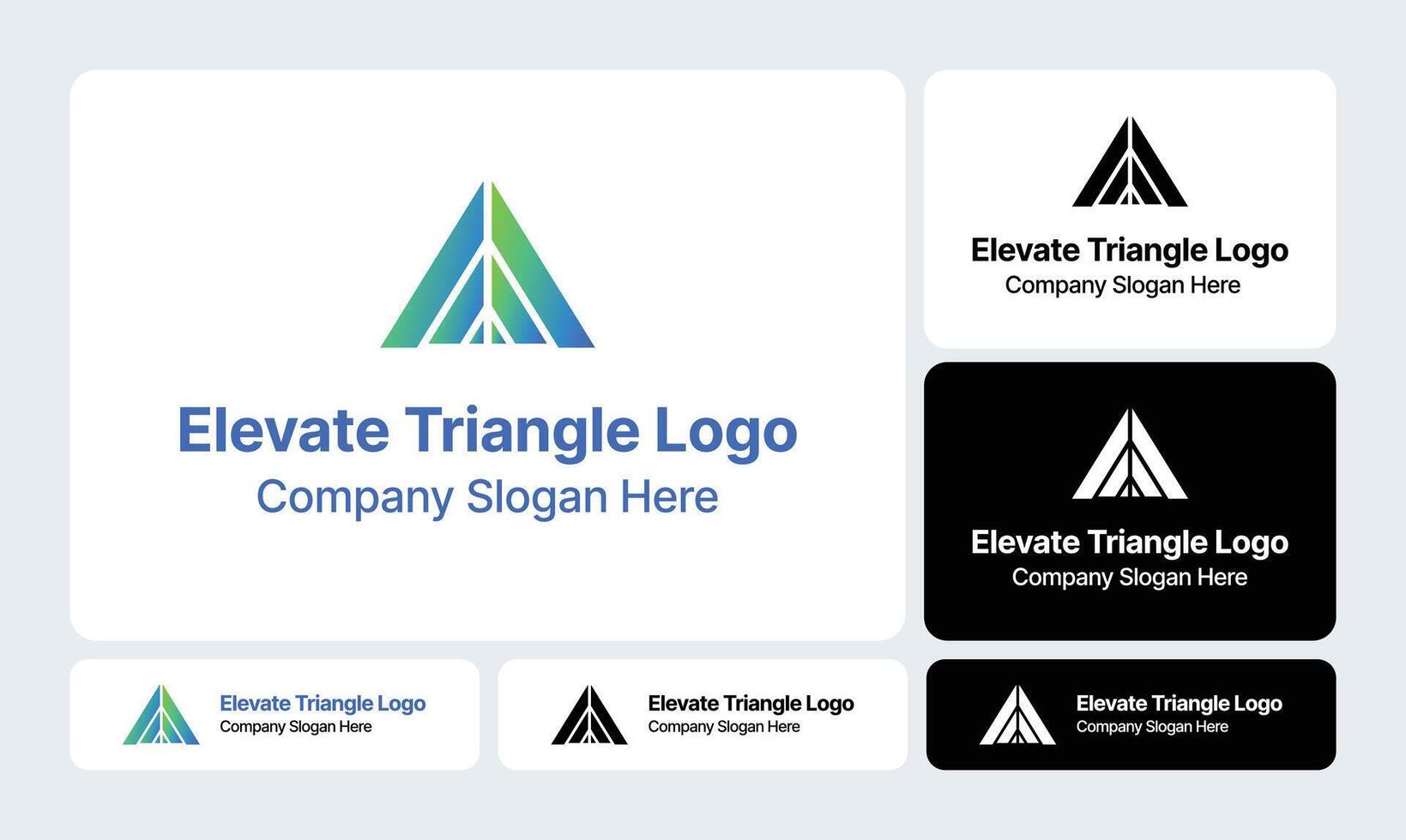 Elevate Triangle Logo- Ascending Triangular Design Symbolizing Growth vector