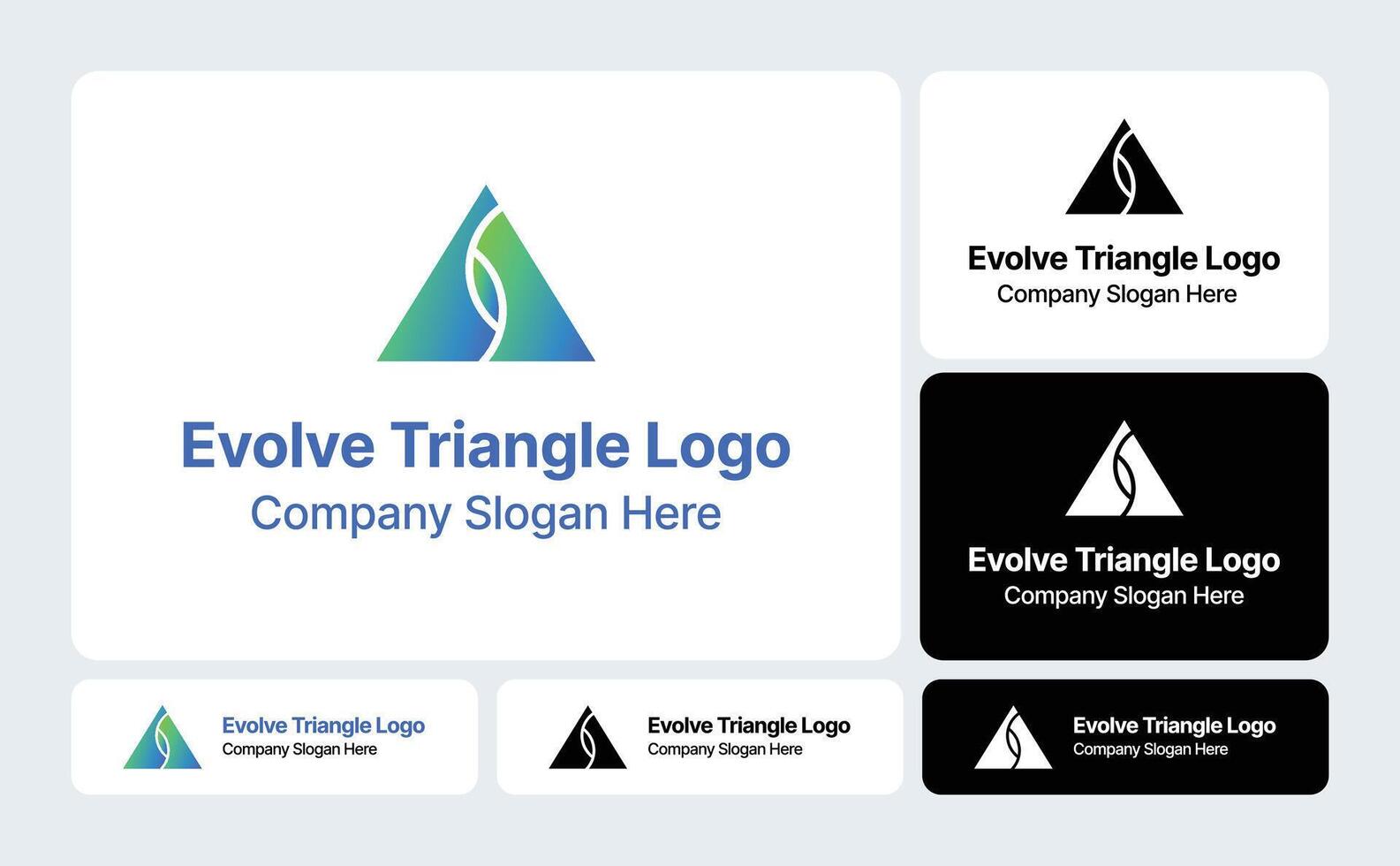 Evolve Triangle Logo Progressive Triangular Design vector