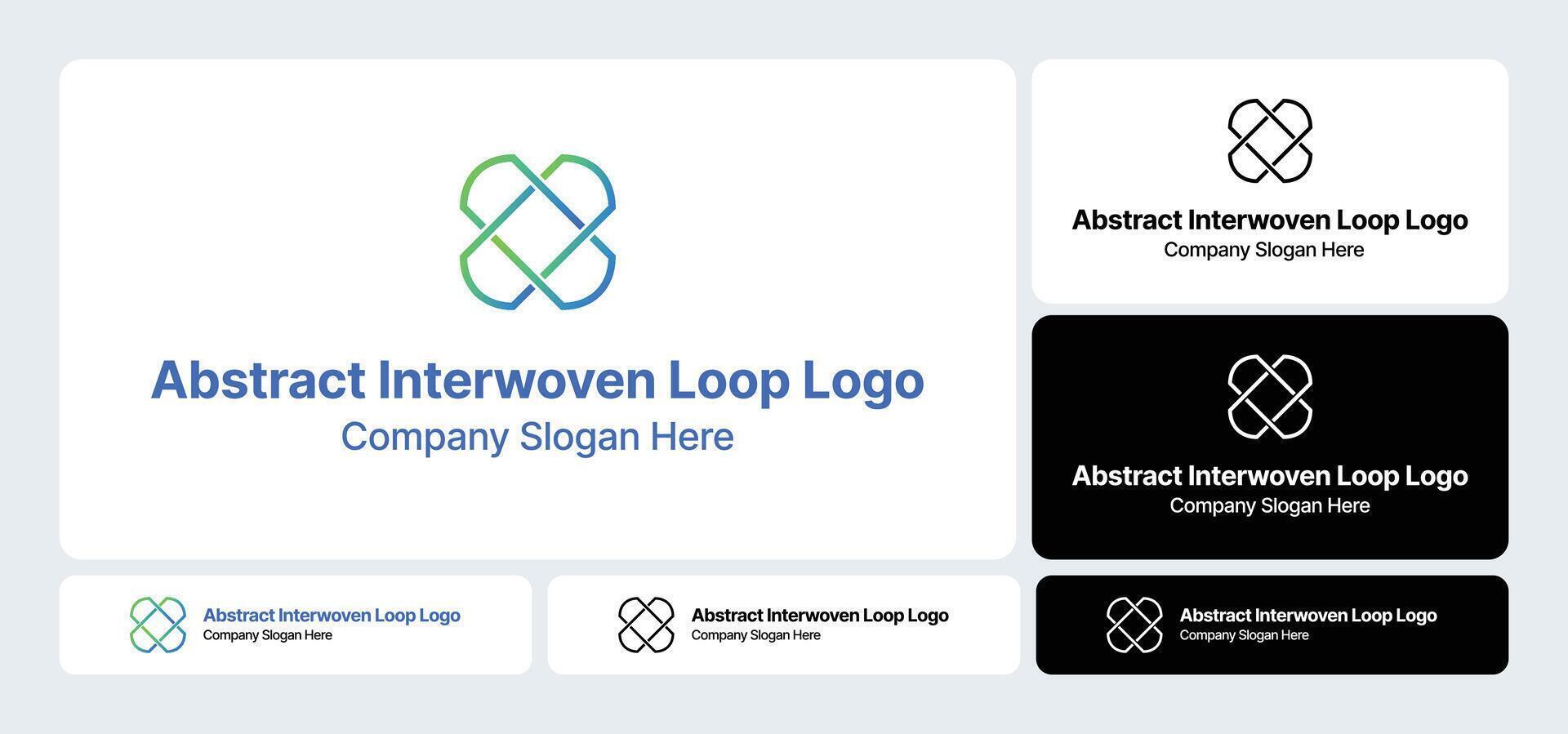 Abstract Interwoven Loop Logo- Symbolizing Connectivity and Continuity vector