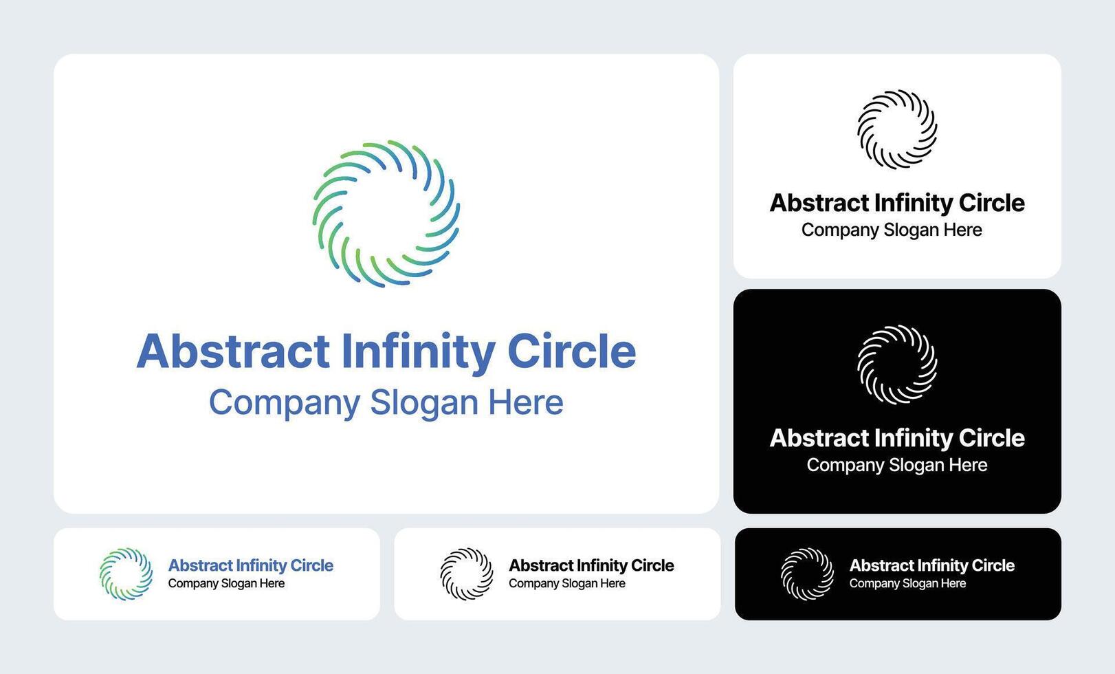 Abstract Infinity Circle Logo Endless Loop Symbol Design vector