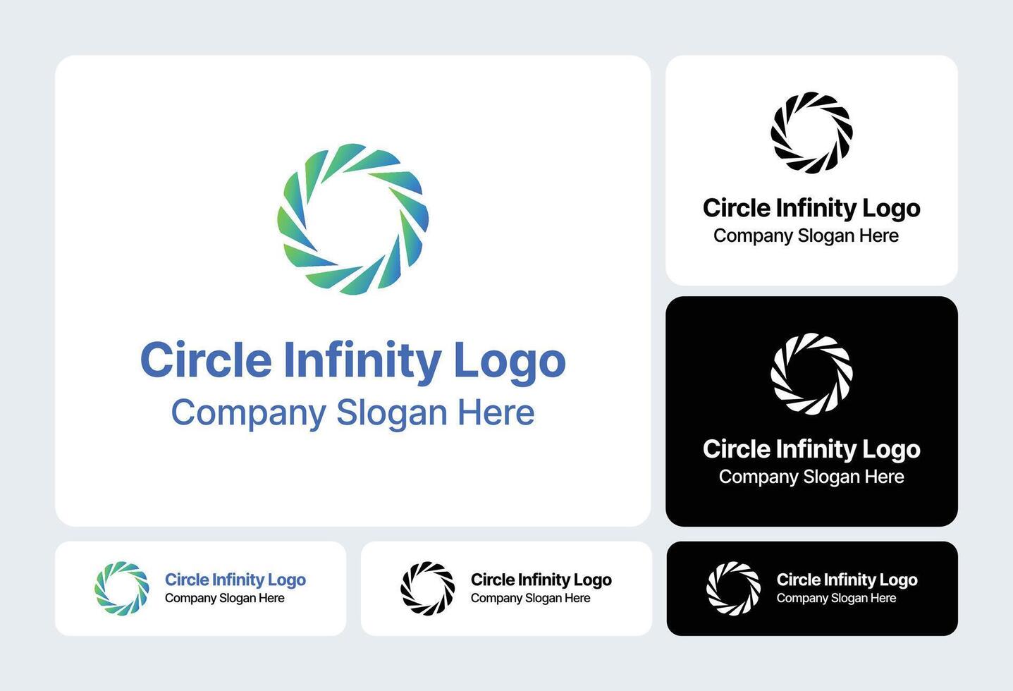 Circle Infinity Logo Endless Loop Circular Design vector