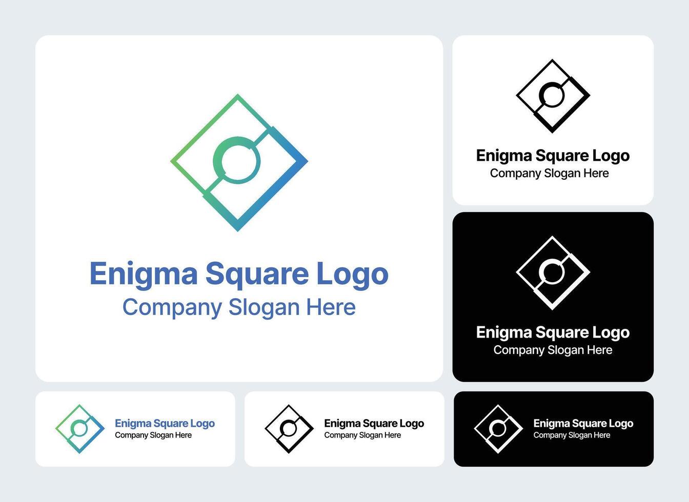 Enigma Square Logo- Mysterious and Intriguing Design vector