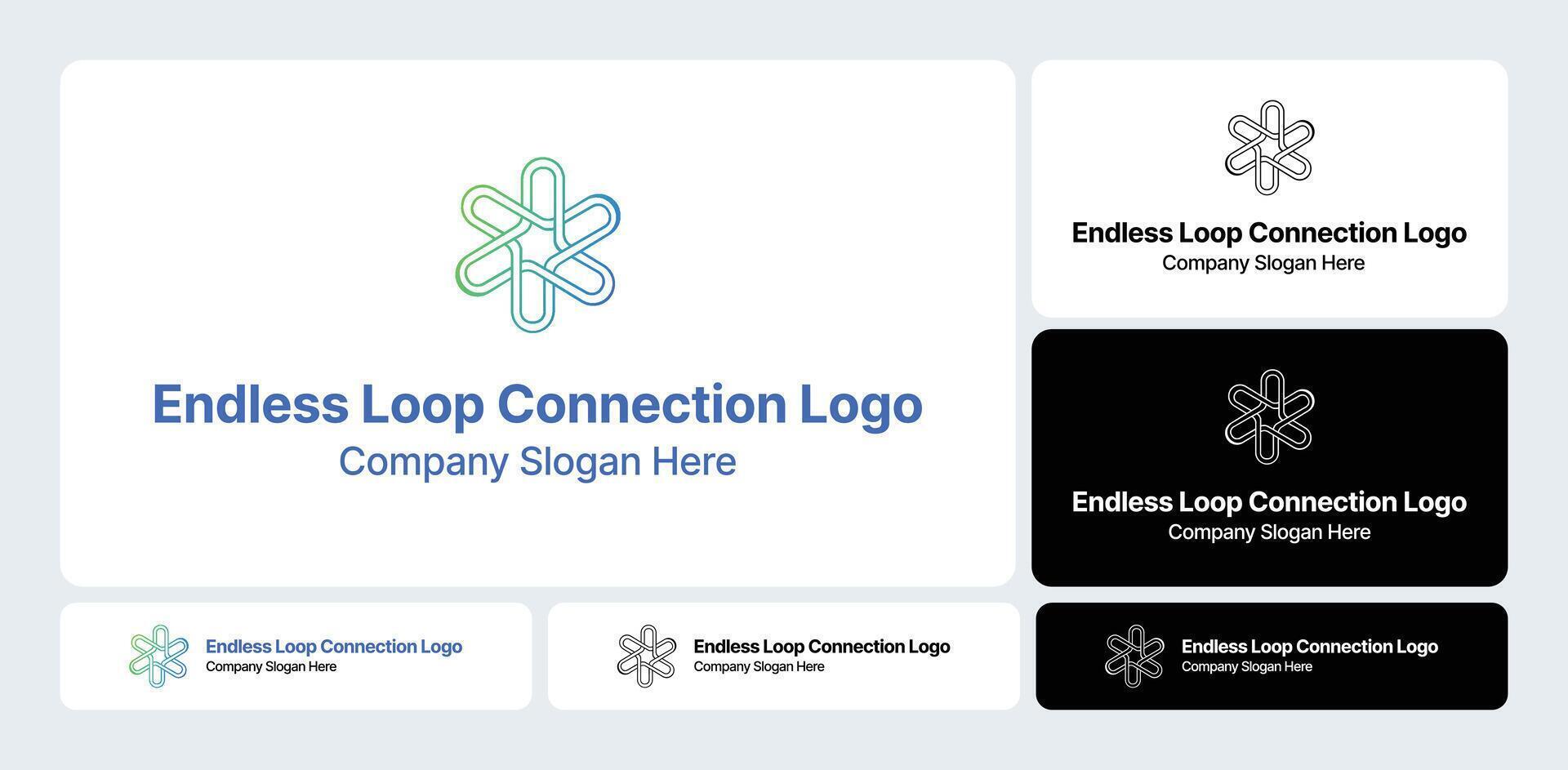 Endless Loop Connection Logo- Infinite and Continuous Design vector