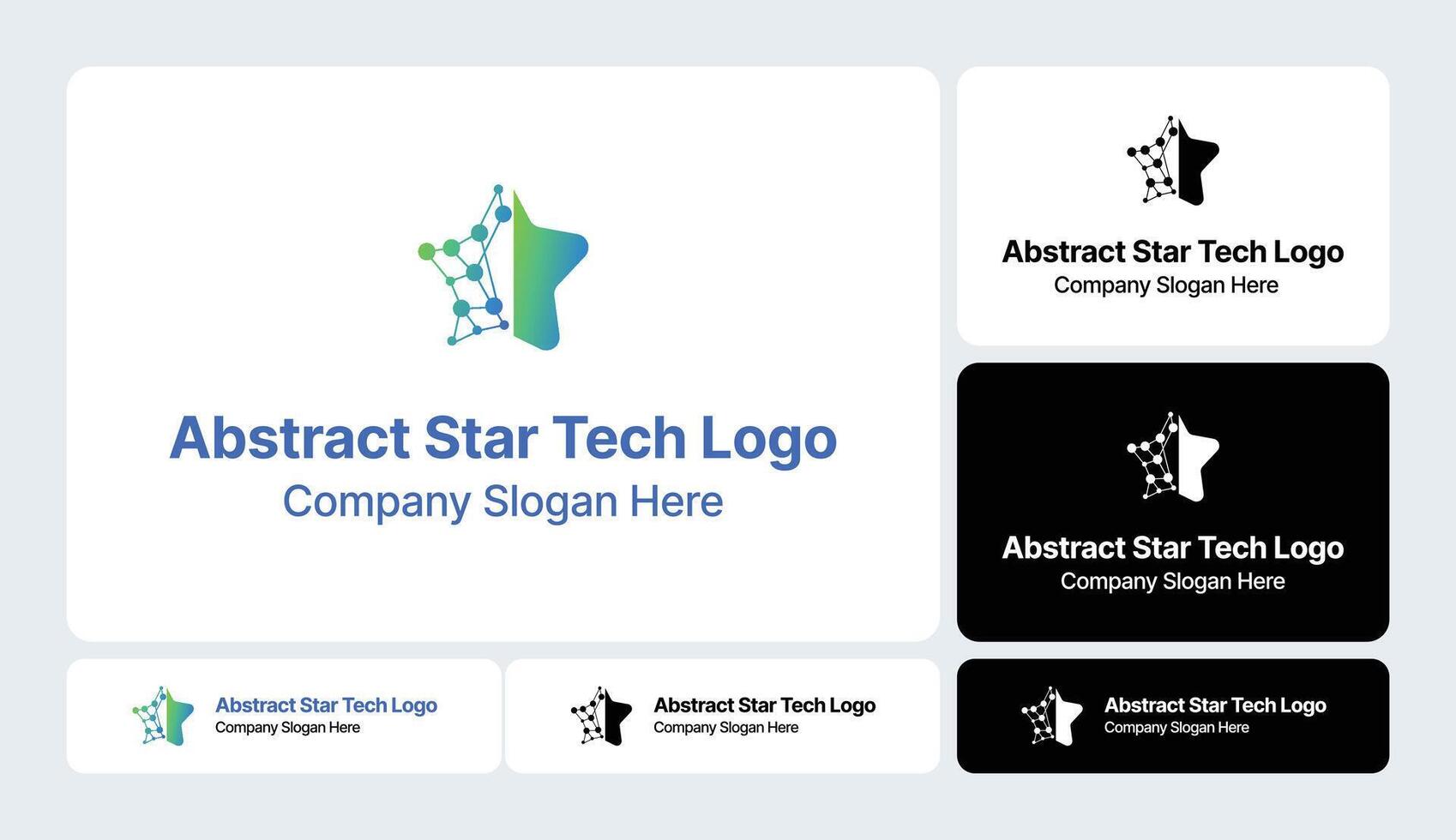 Abstract Star Tech Logo vector