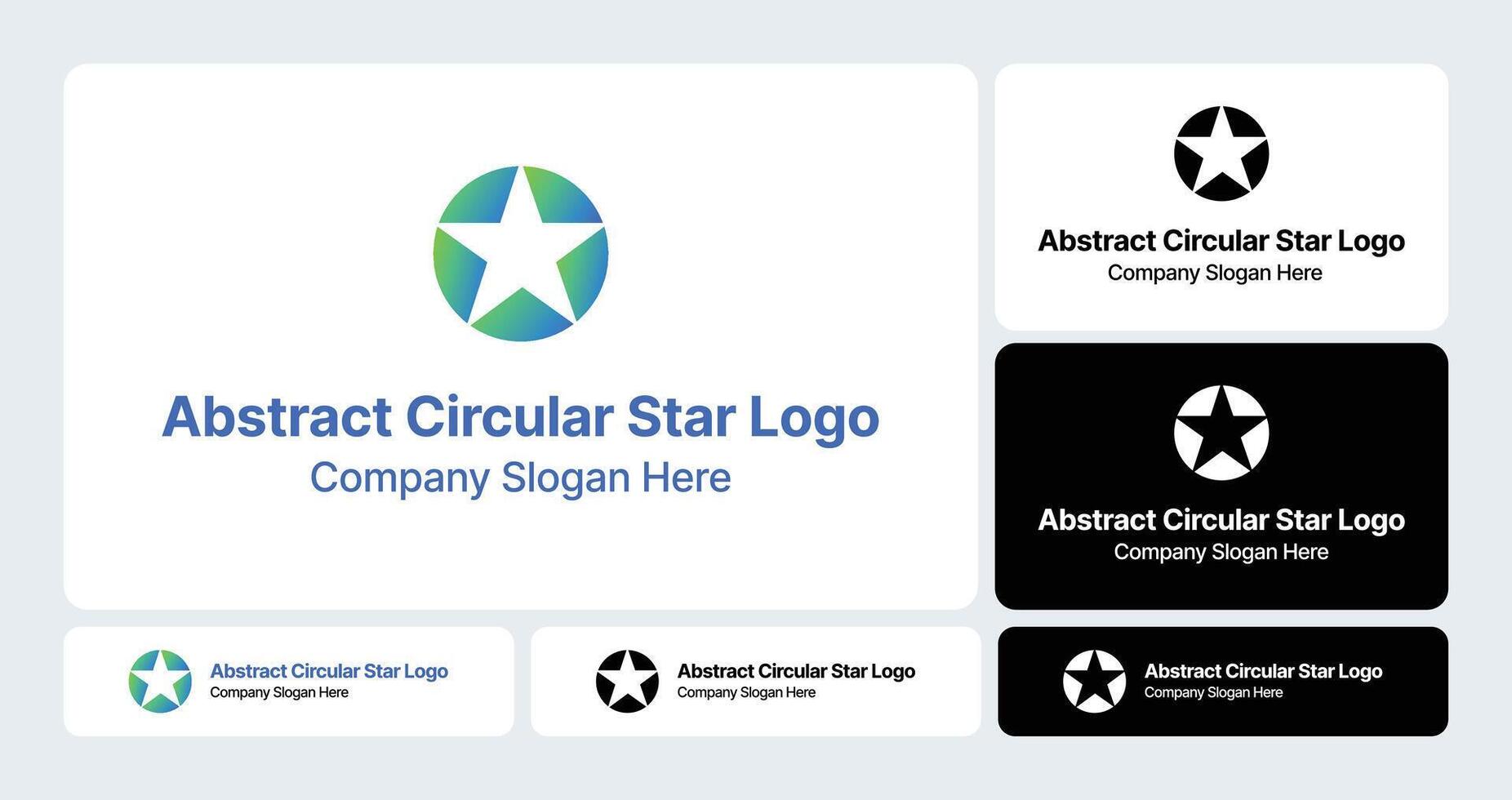 Abstract Circular Star Logo Geometric Star Circle Design vector