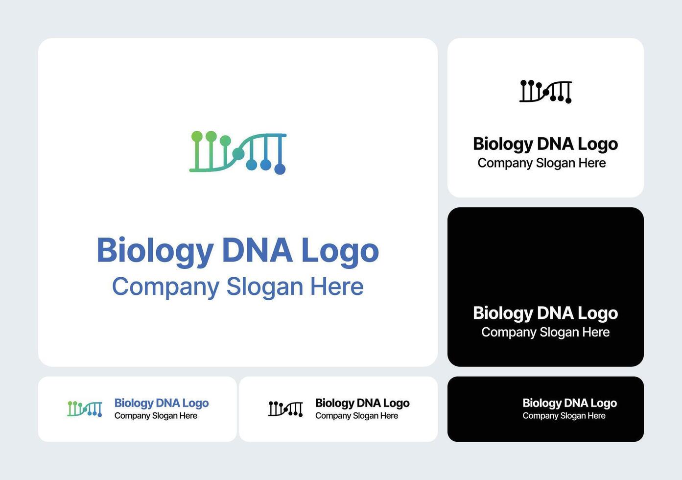 Biology DNA Logo Scientific and Medical Branding vector