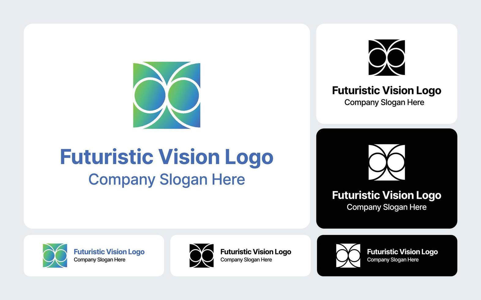 Futuristic Vision Logo Innovative Eye Symbol Design vector