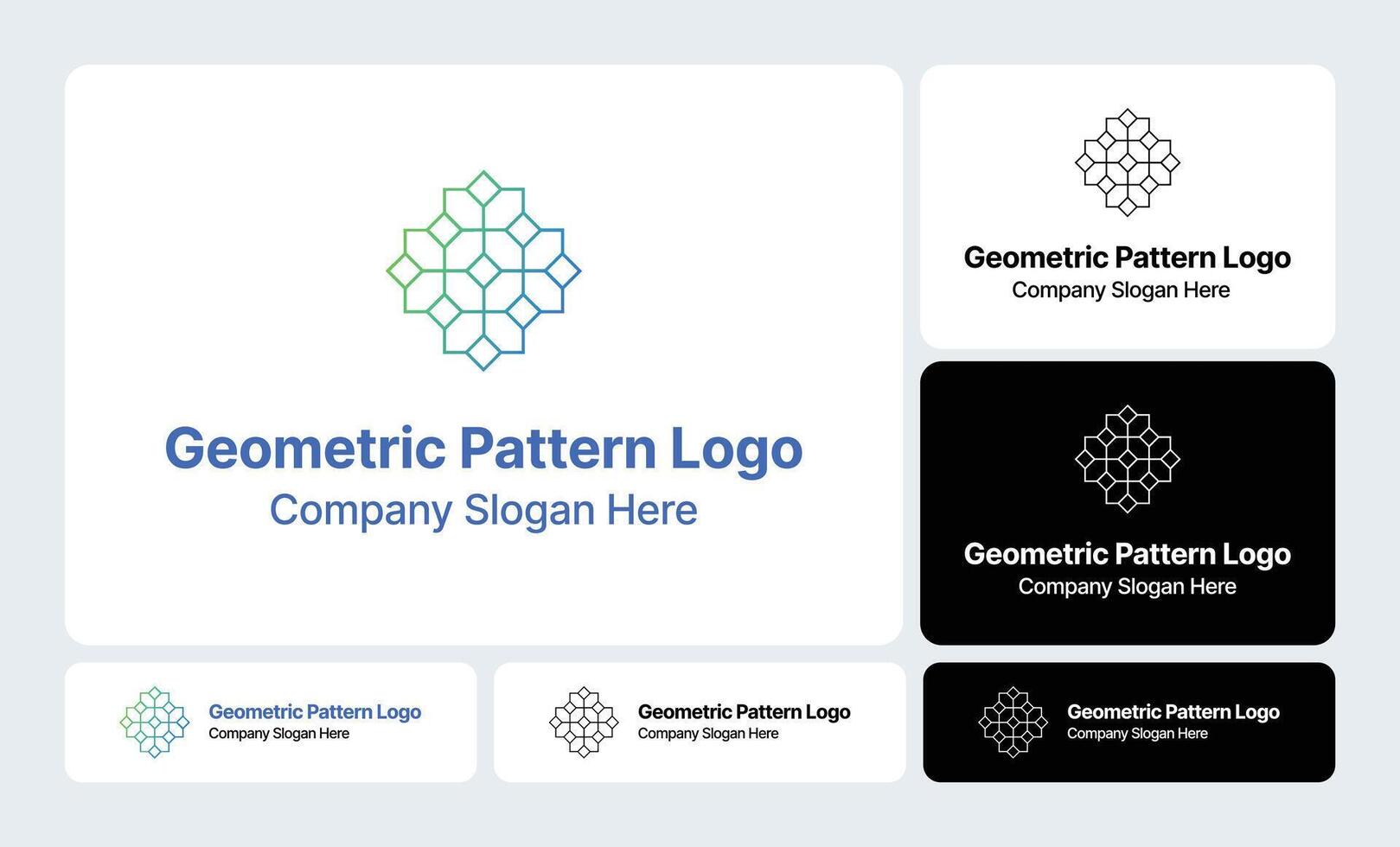 Geometric Pattern Logo - Modern Repetitive Design vector