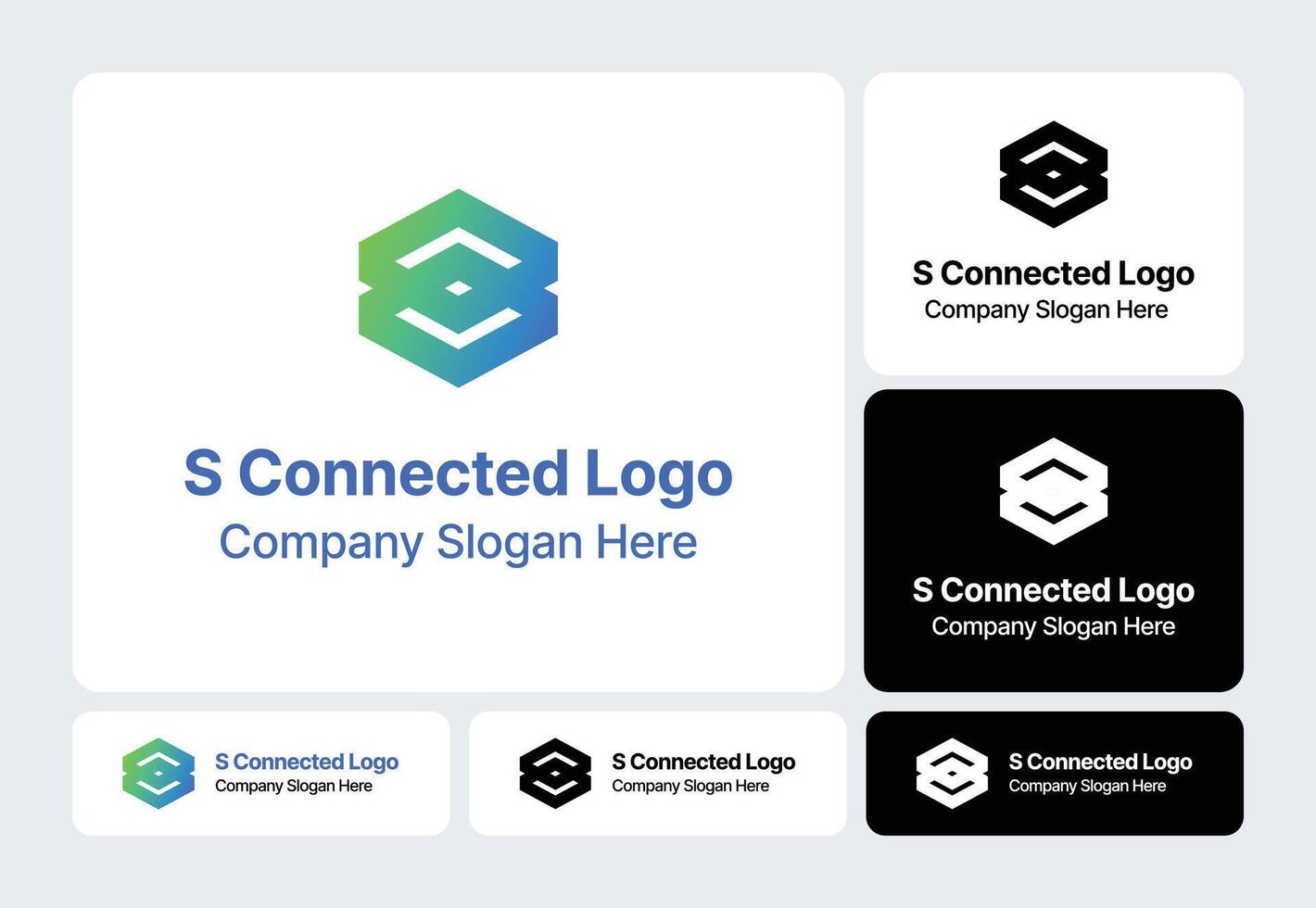 S Connected Logo - Interlinked S Design vector