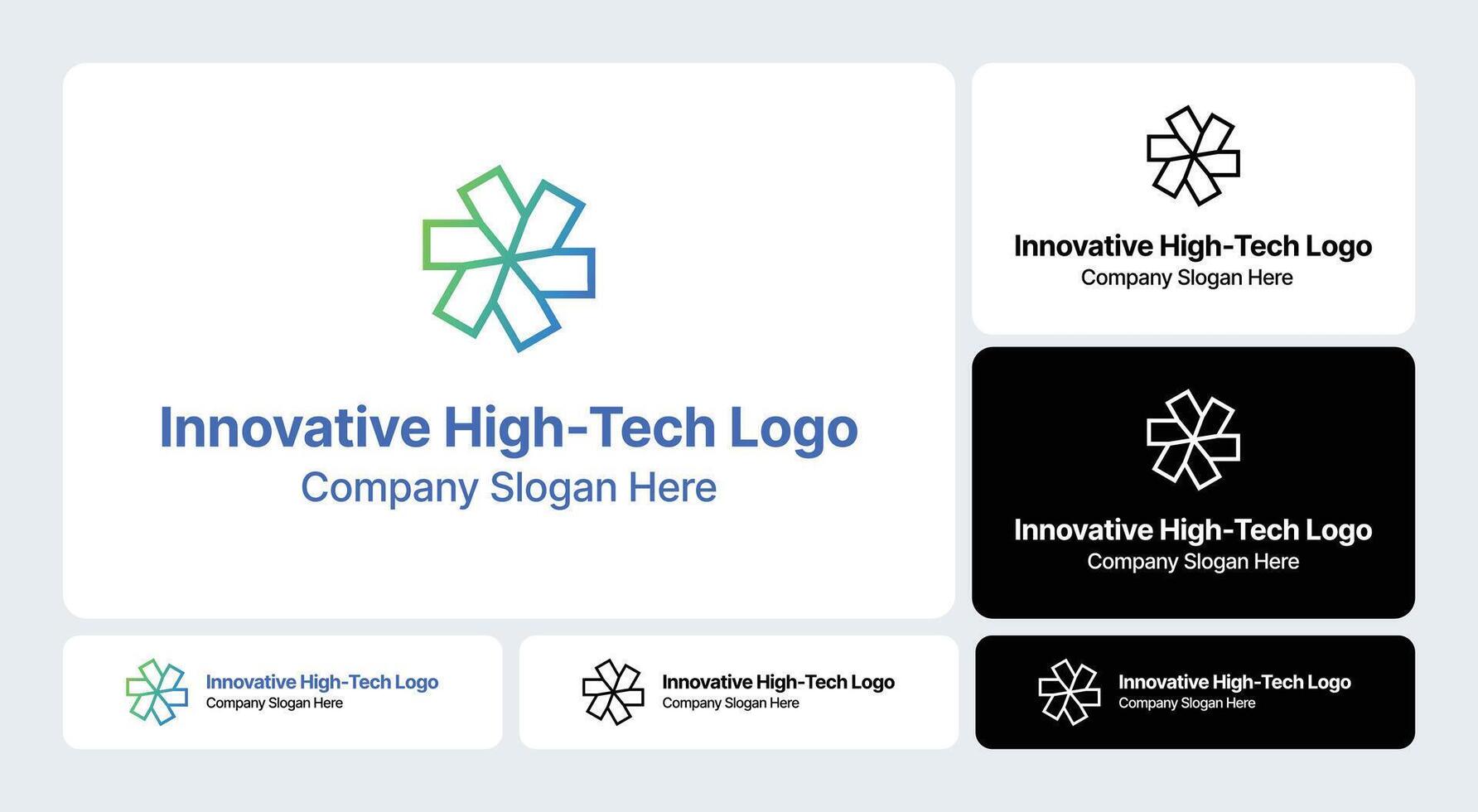 Innovative High-Tech Logo Design - Modern and Cutting-Edge vector