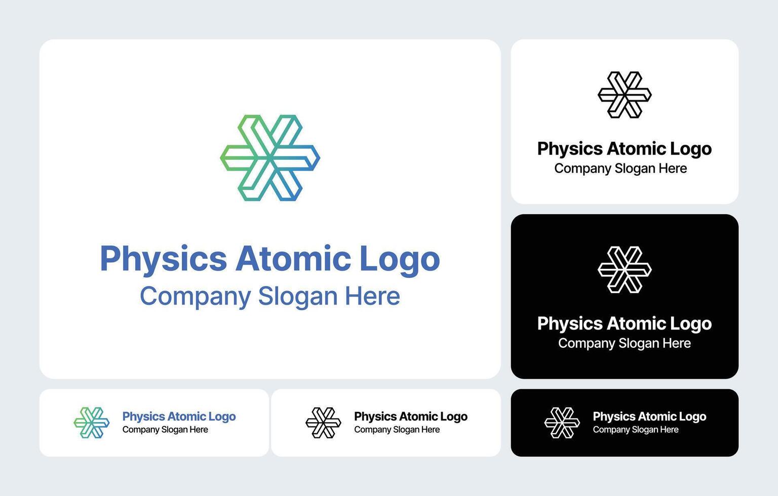 Physics Atomic Logo - Scientific Energy Symbol vector