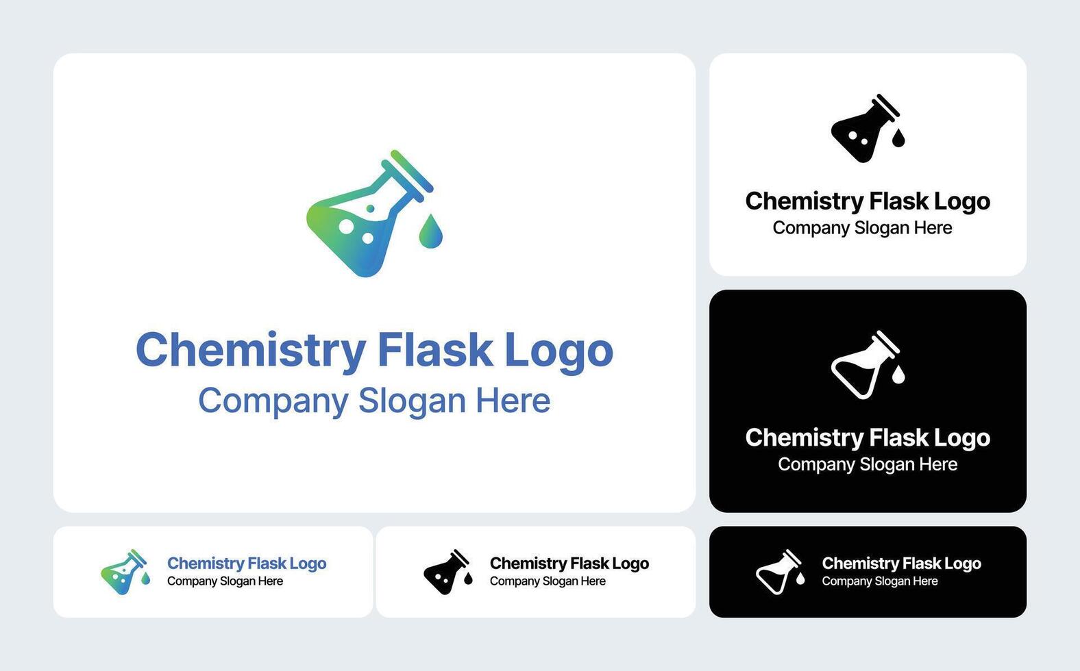 Chemistry Flask Logo Scientific and Laboratory Branding vector