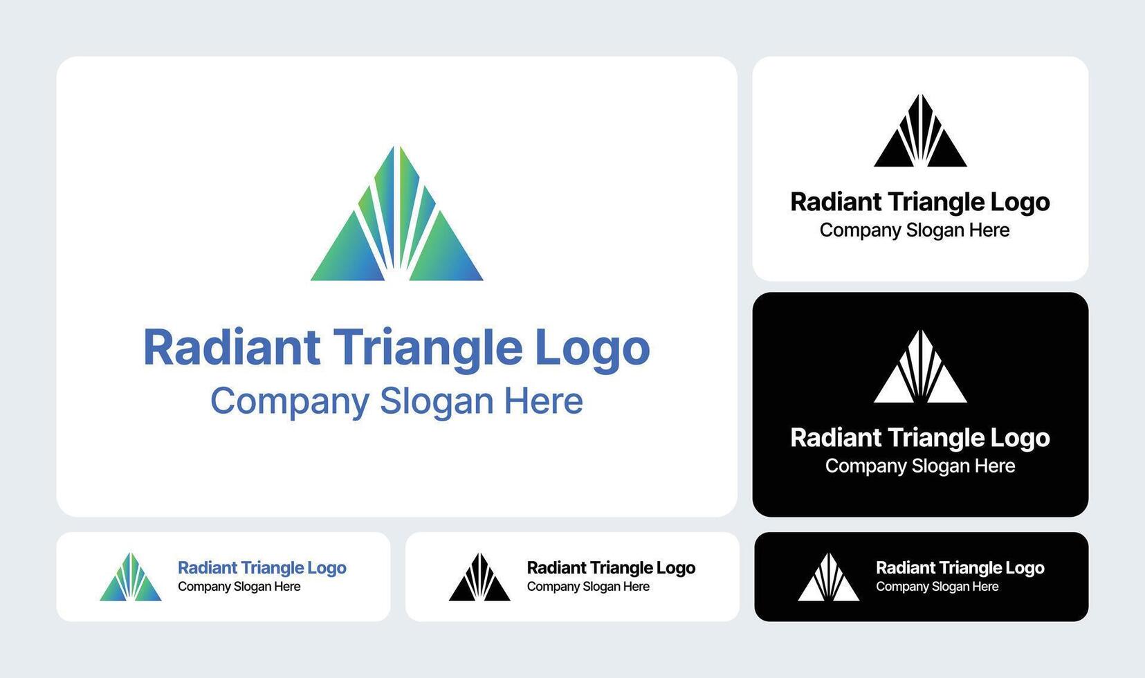 Radiant Triangle Logo- Illuminated Designs with a Modern Edge vector