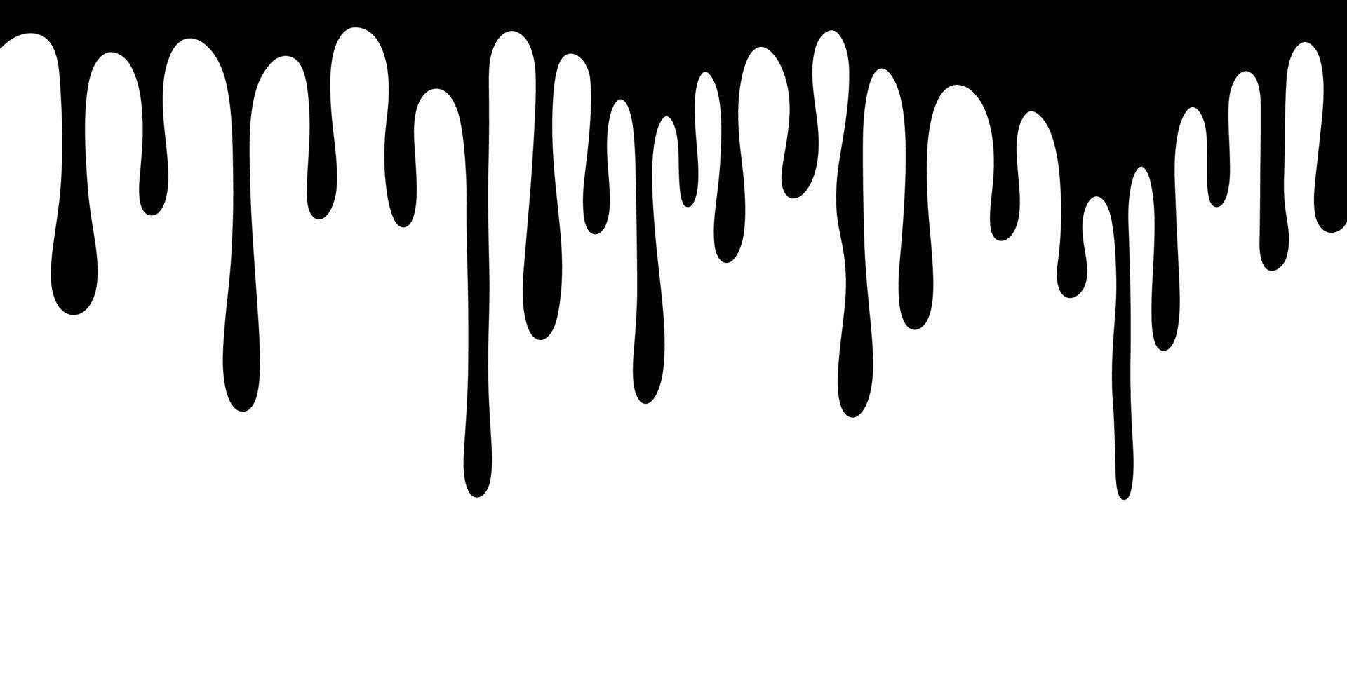 Doodle sketch style of Hand drawn Dripping liquid ,Black dripping paint, melting chocolate or drip of oil. vector