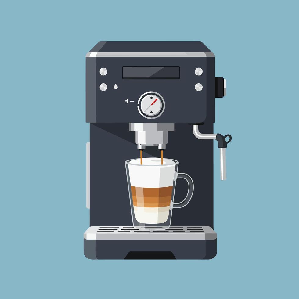 Latte Creation - Espresso Machine vector