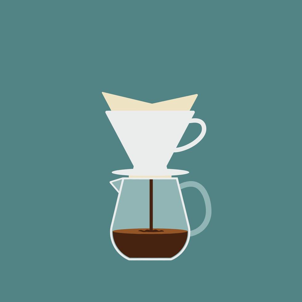 dripping coffee illustration flat graphic vector