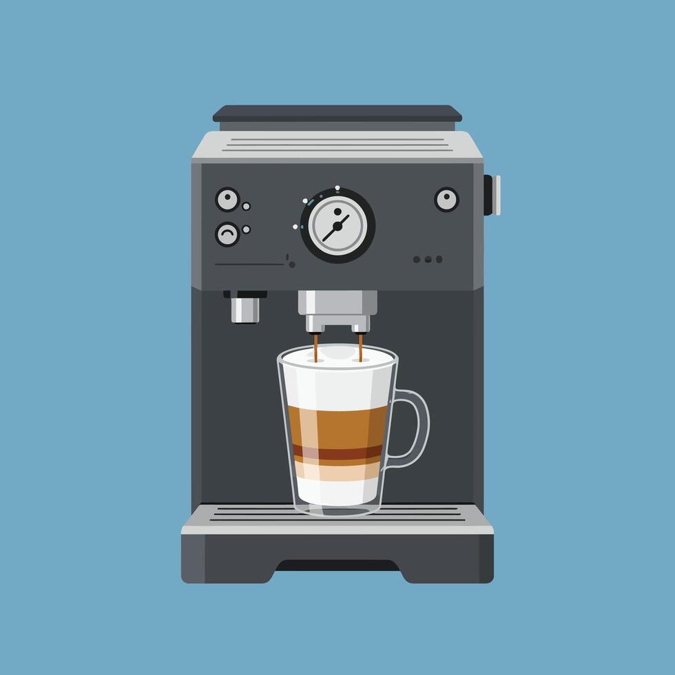 Making Latte Art - Art Concept vector