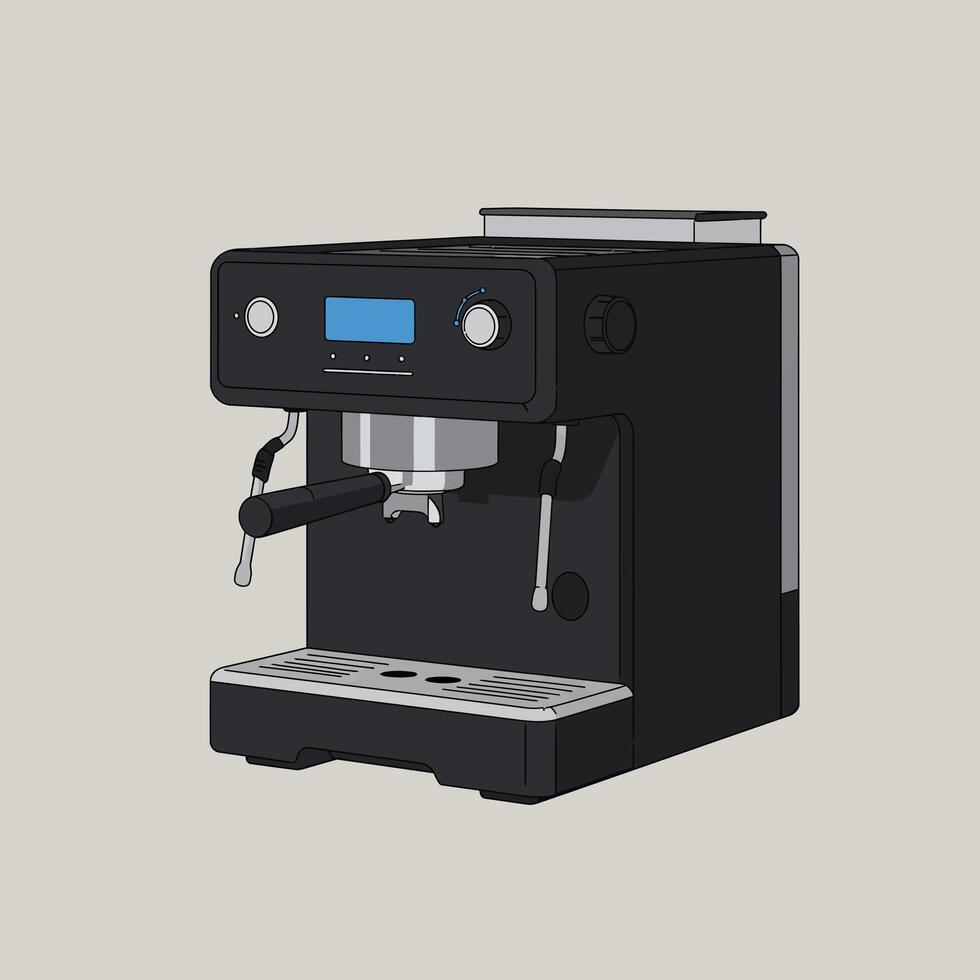 Modern Espresso Machine - Flat Design Graphic vector