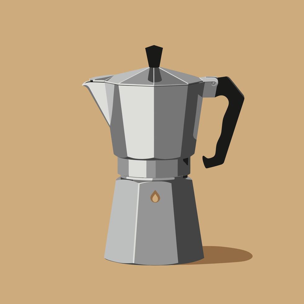 Italian Coffee Maker - Flat Design Icon vector