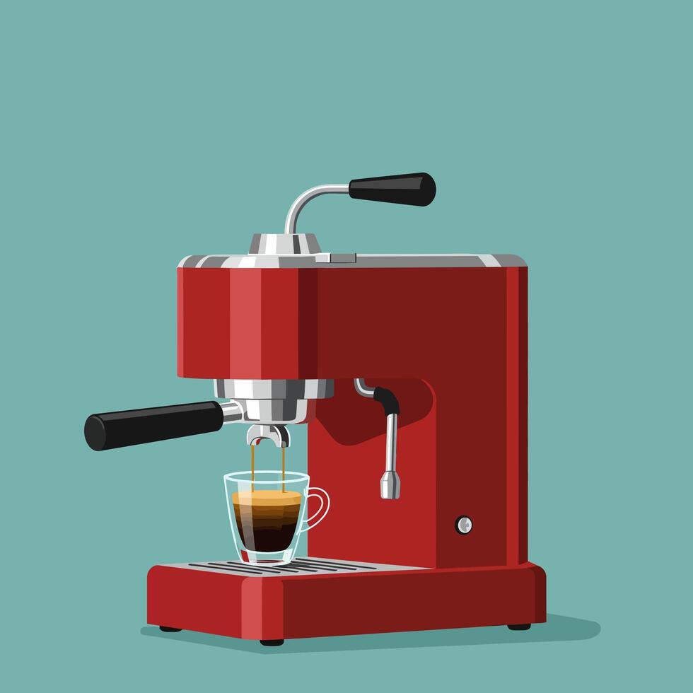 Espresso Maker with Cup - Graphic vector