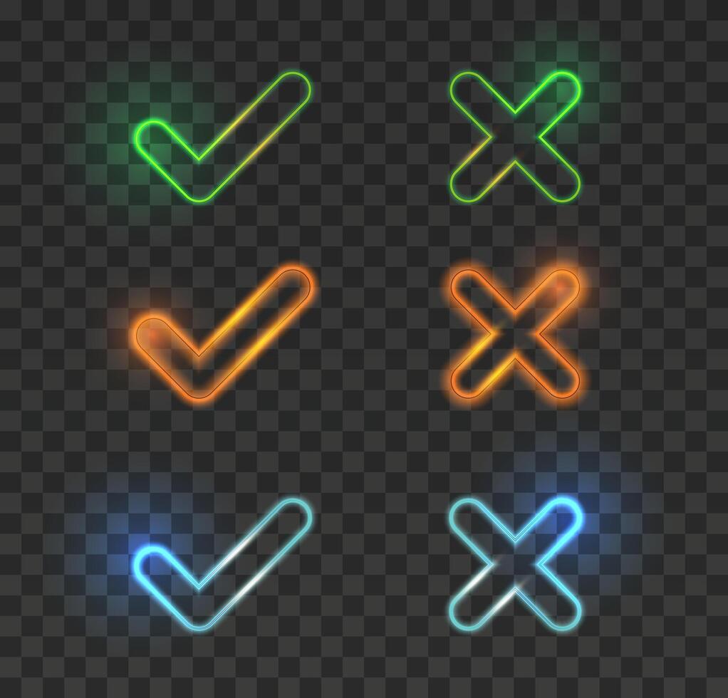 Check And Cross Boxes vector