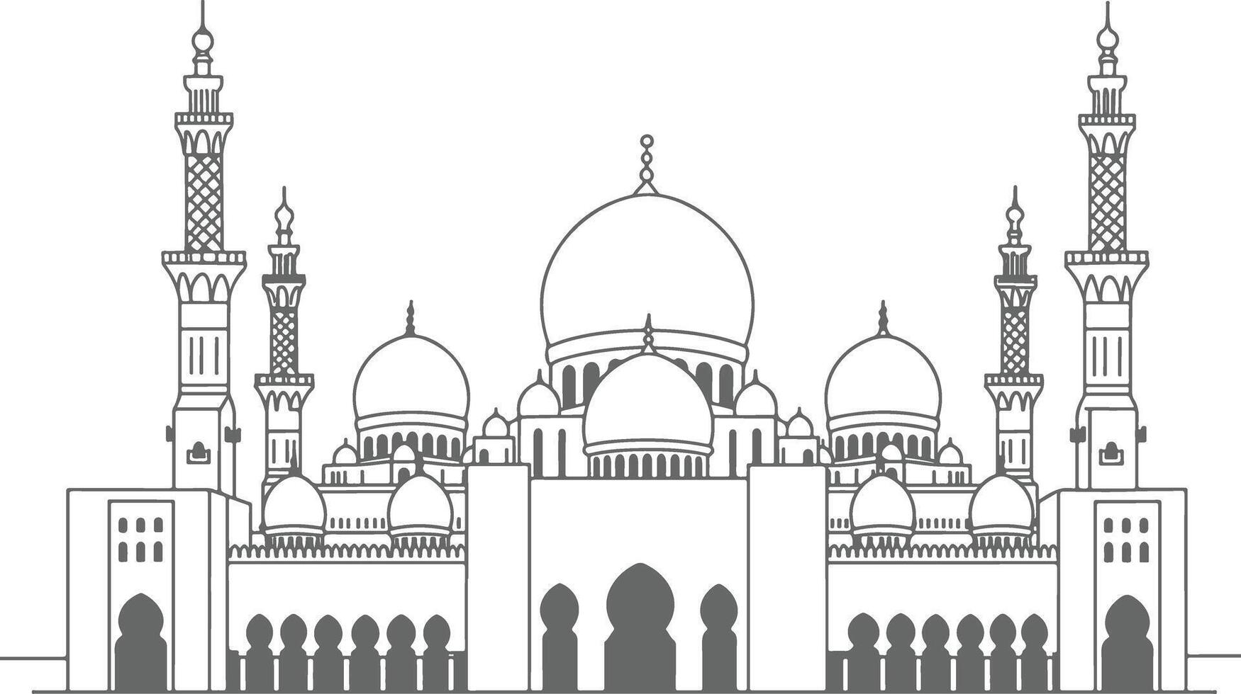 Sheikh Zayed Mosque Vector Art, Icons, and Graphics for Free