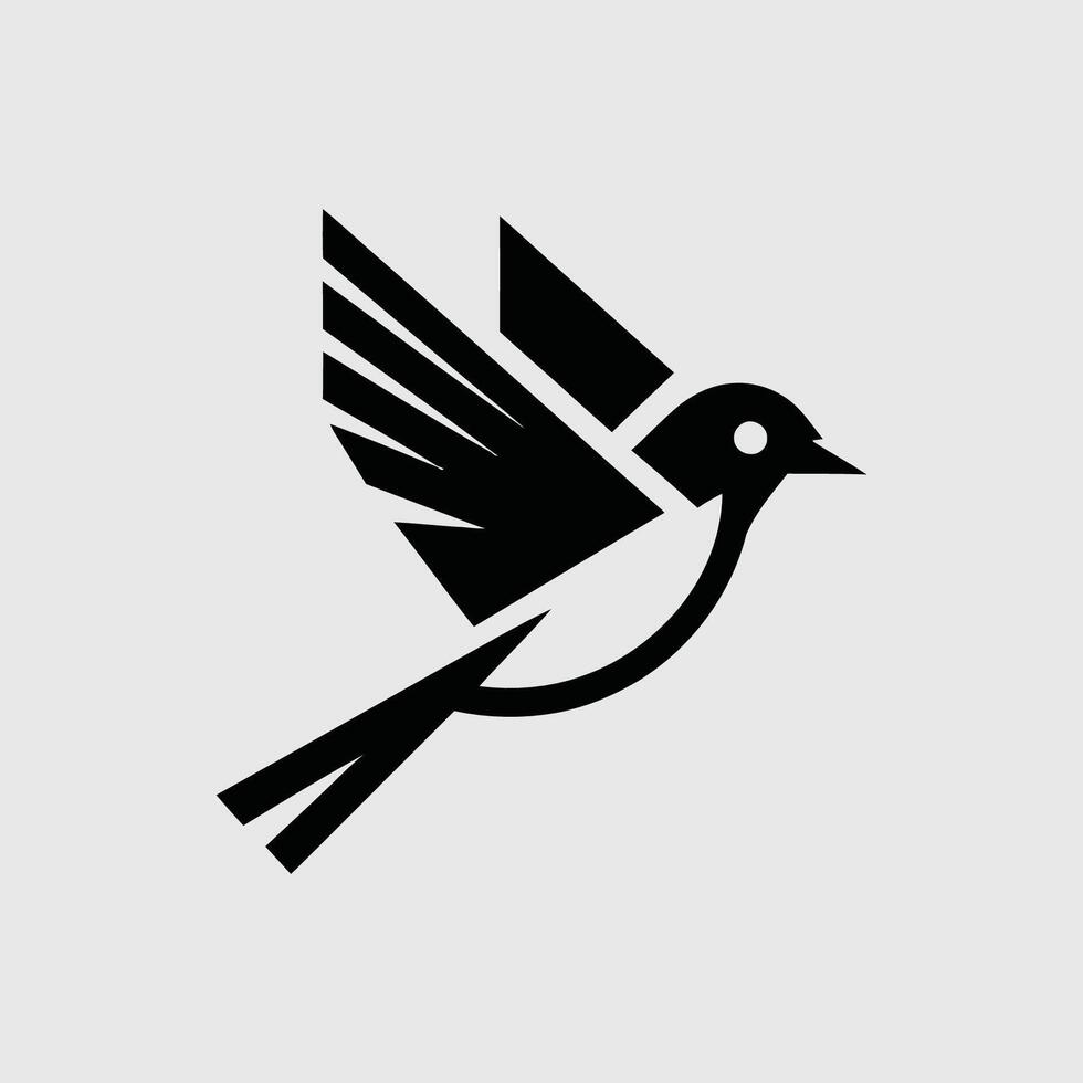 Sparrow logo, unique, modern, flying sparrow vector