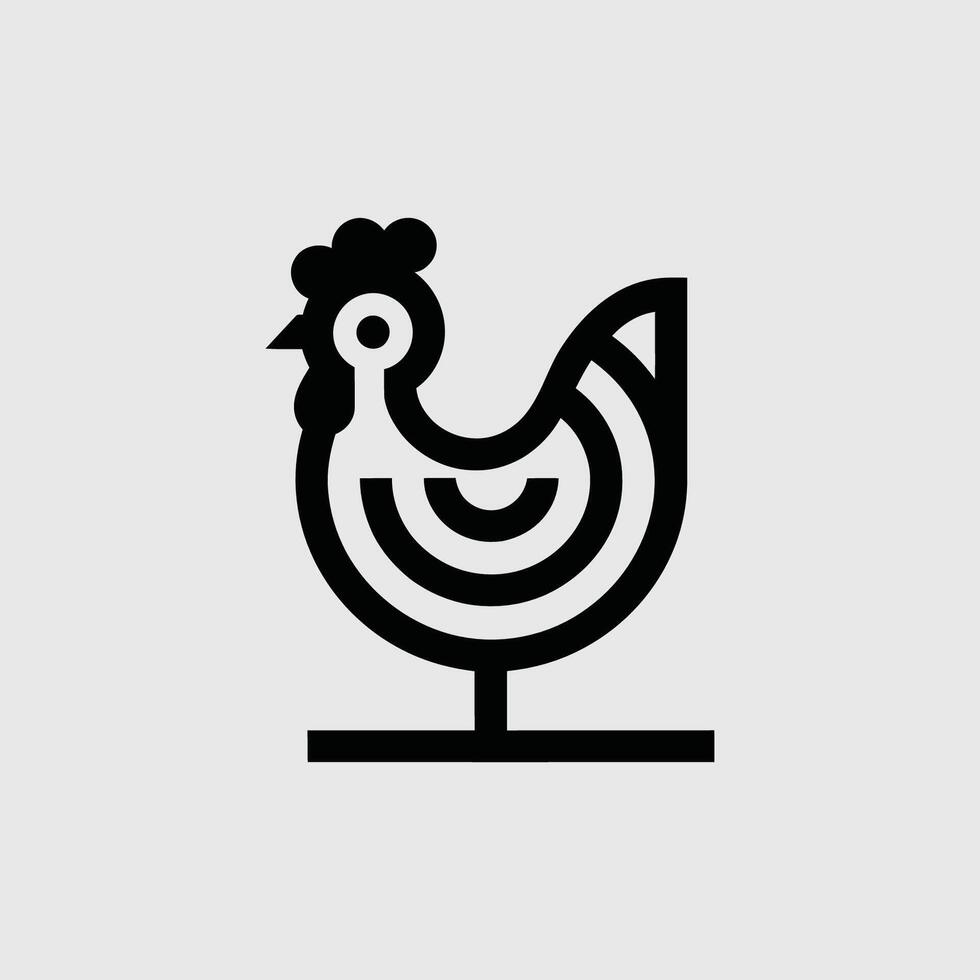 Hen logo, unique, modern vector