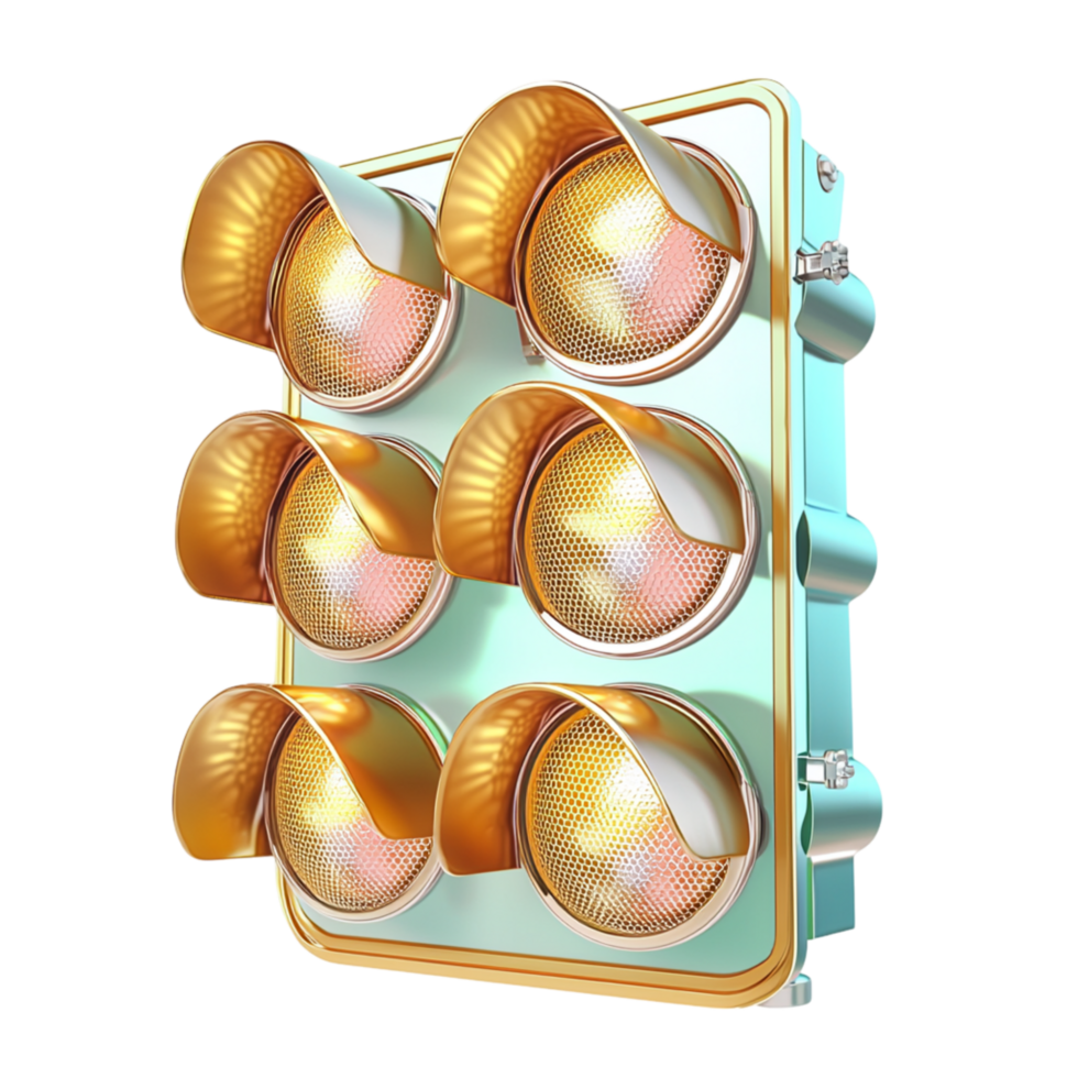 Shiny metallic traffic lights glowing signals managing road intersections for organized safe efficient travel png