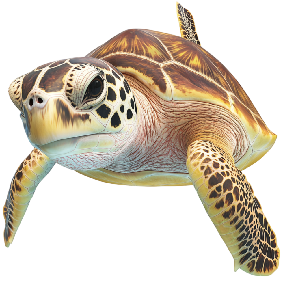 Majestic sea turtle swimming gracefully underwater representing marine life conservation wisdom ancient ocean creatures png