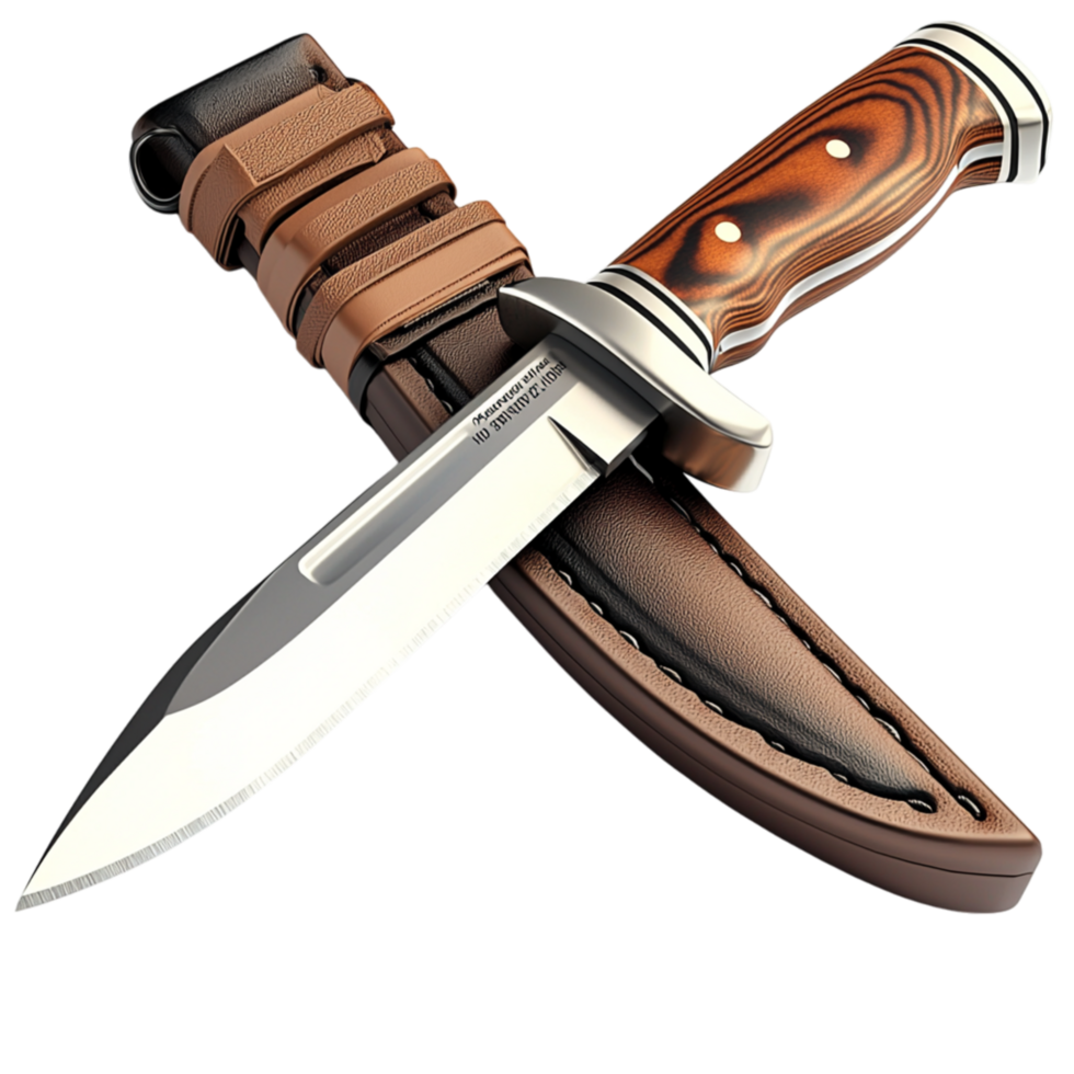 Sharp tactical knife a wooden hle symbolizing survival precision craftsmanship outdoor adventure preparedness png
