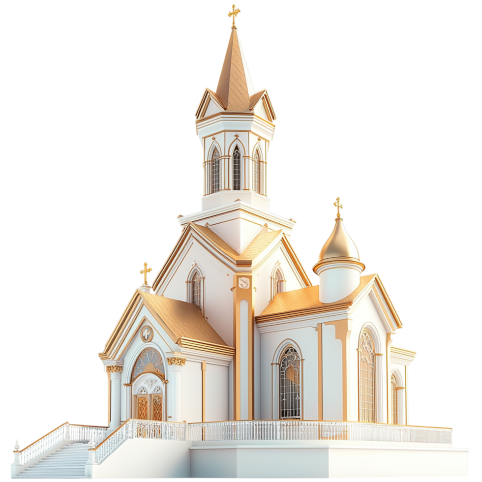 Majestic white church golden domes representing faith tradition spirituality architectural beauty png