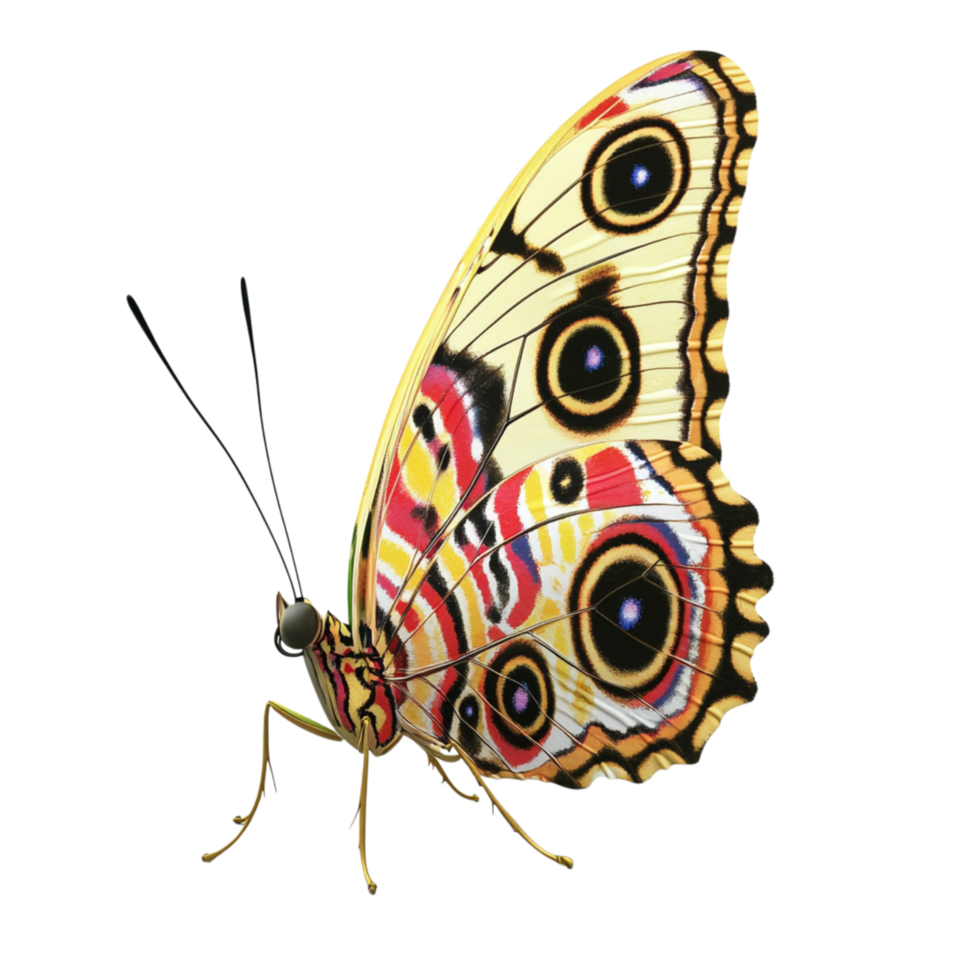 Beautiful butterfly intricate wing patterns symbolizing transformation nature beauty delicate elegance png
