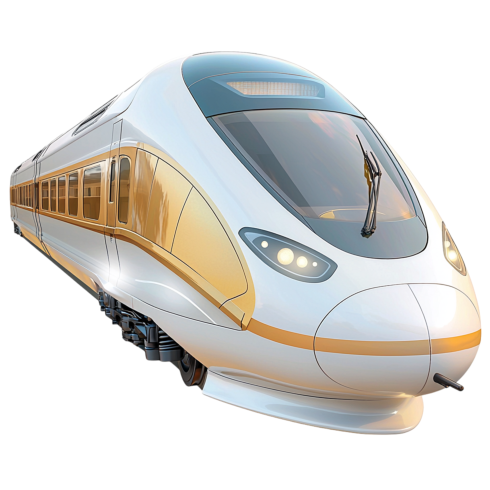 Modern highspeed train a streamlined aerodynamic shape png