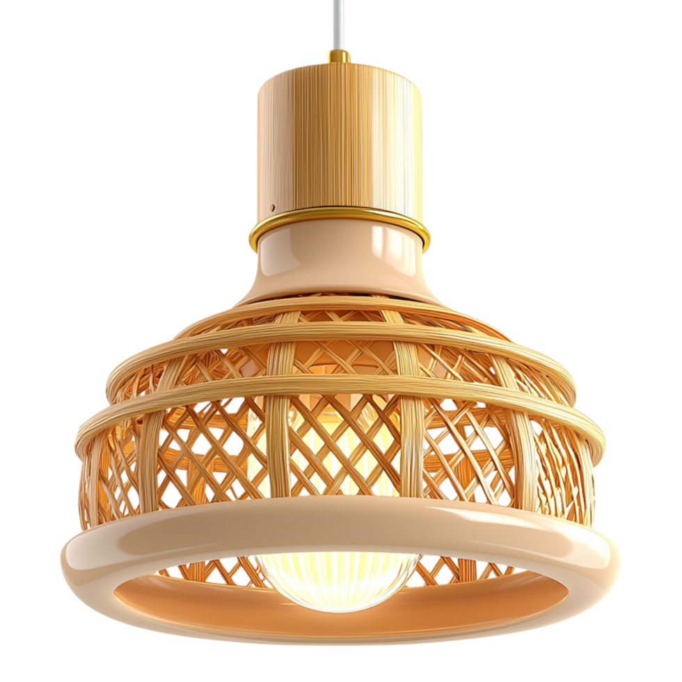 Modern golden pendant light a stylish intricate design png