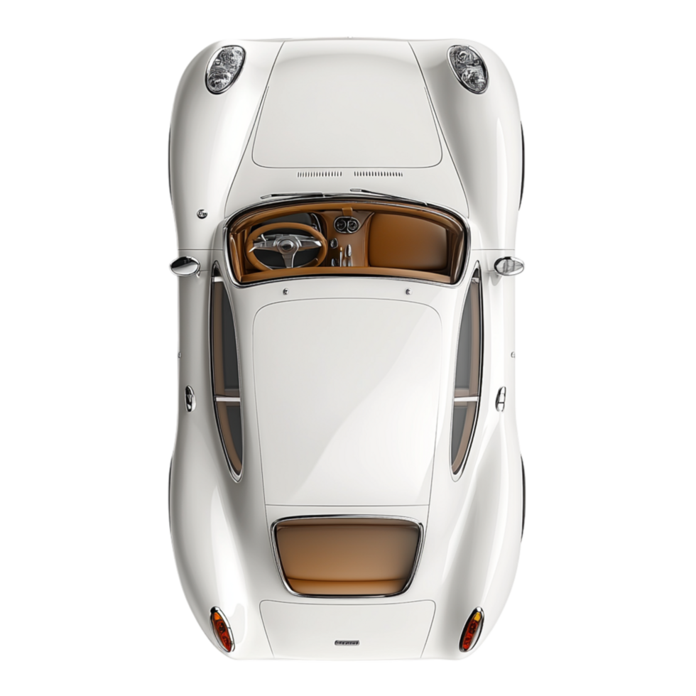 Sleek white sports car an aerodynamic streamlined design symbolizes speed, powerful performance, an expression of ultimate luxury. png