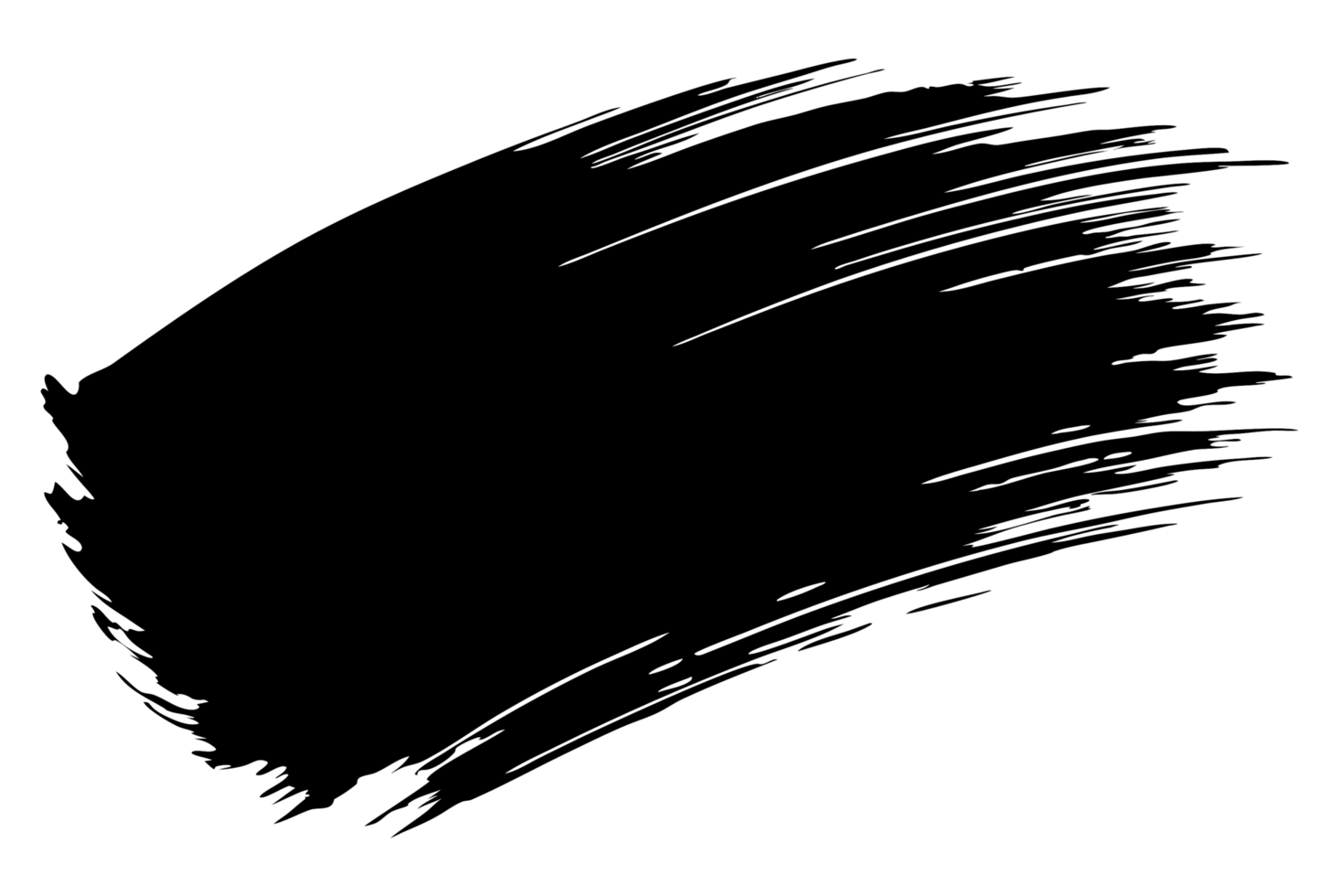 Abstract Black and White Brush Stroke Design Element for Background png