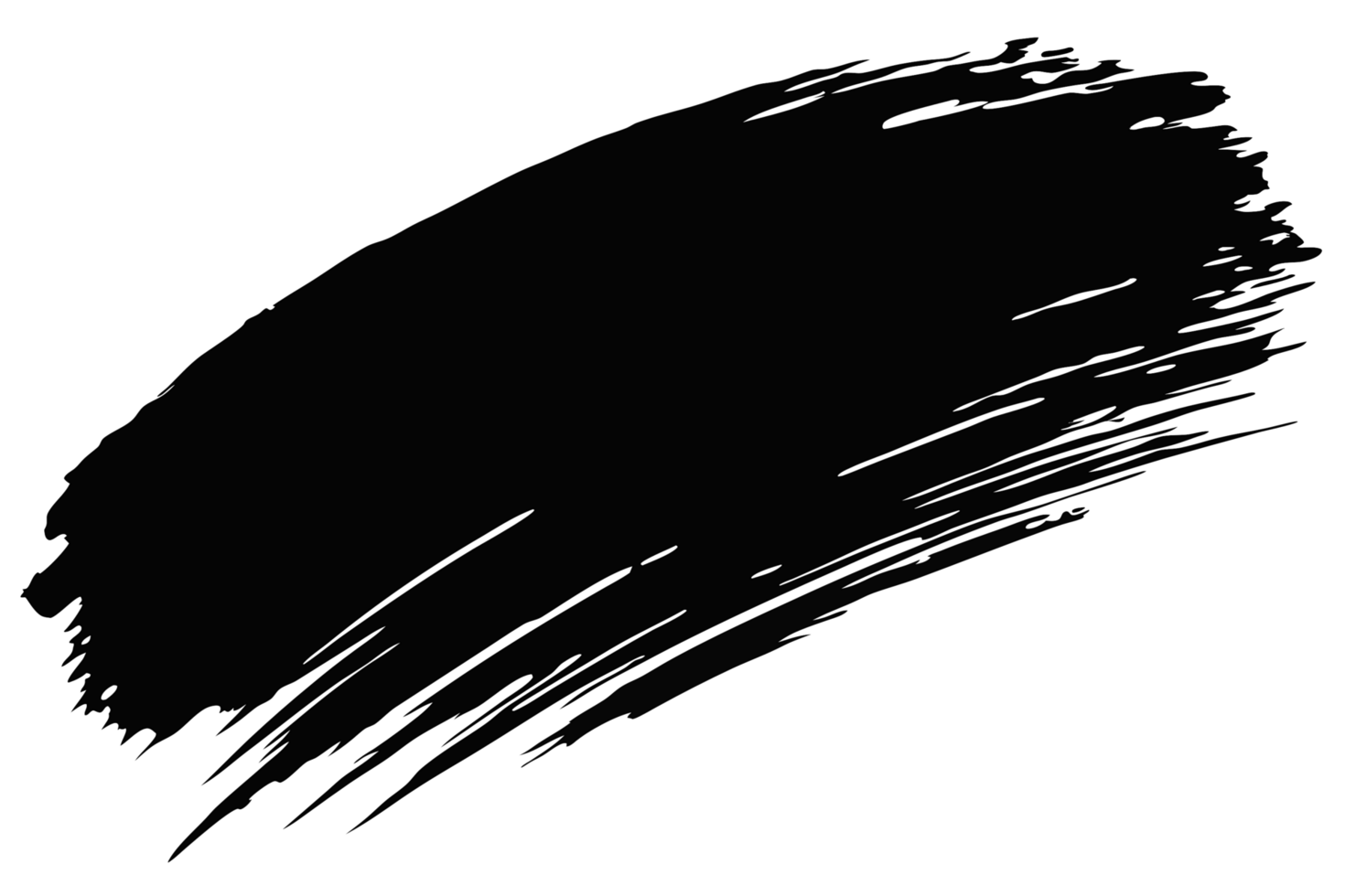 Abstract Black Ink Brush Stroke, Grunge Texture, Hand Drawn Design Element png